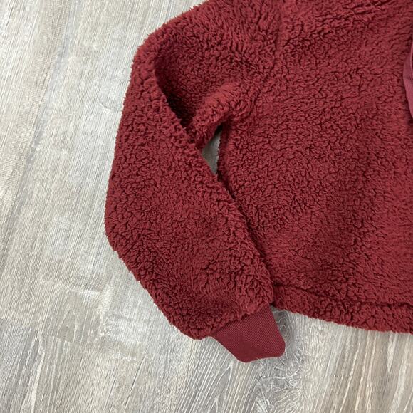 Colsie Women's Crisp Berry Sherpa Lounge Hooded Sweatshirt - Size XS - NWT - Picture 4 of 6